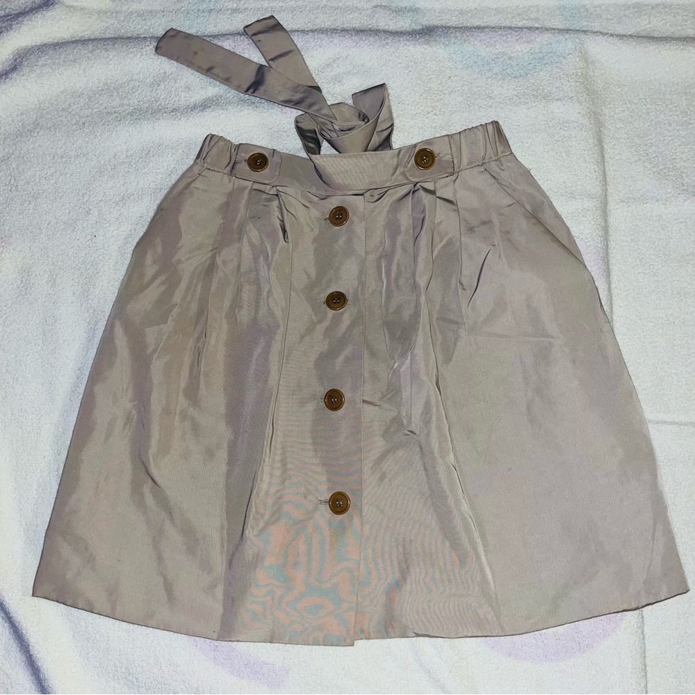 BCBG Skirt - nylon - rain coat pocket skirt